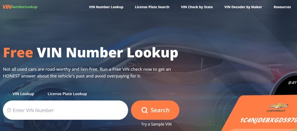 VIN number lookup