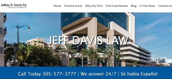 Jeffrey R. Davis P.A. abogado de accidente de auto en miami